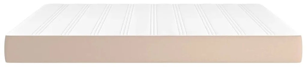 vidaXL Στρώμα με Pocket Springs Καπουτσίνο 180x200x20 εκ. Συνθ. Δέρμα