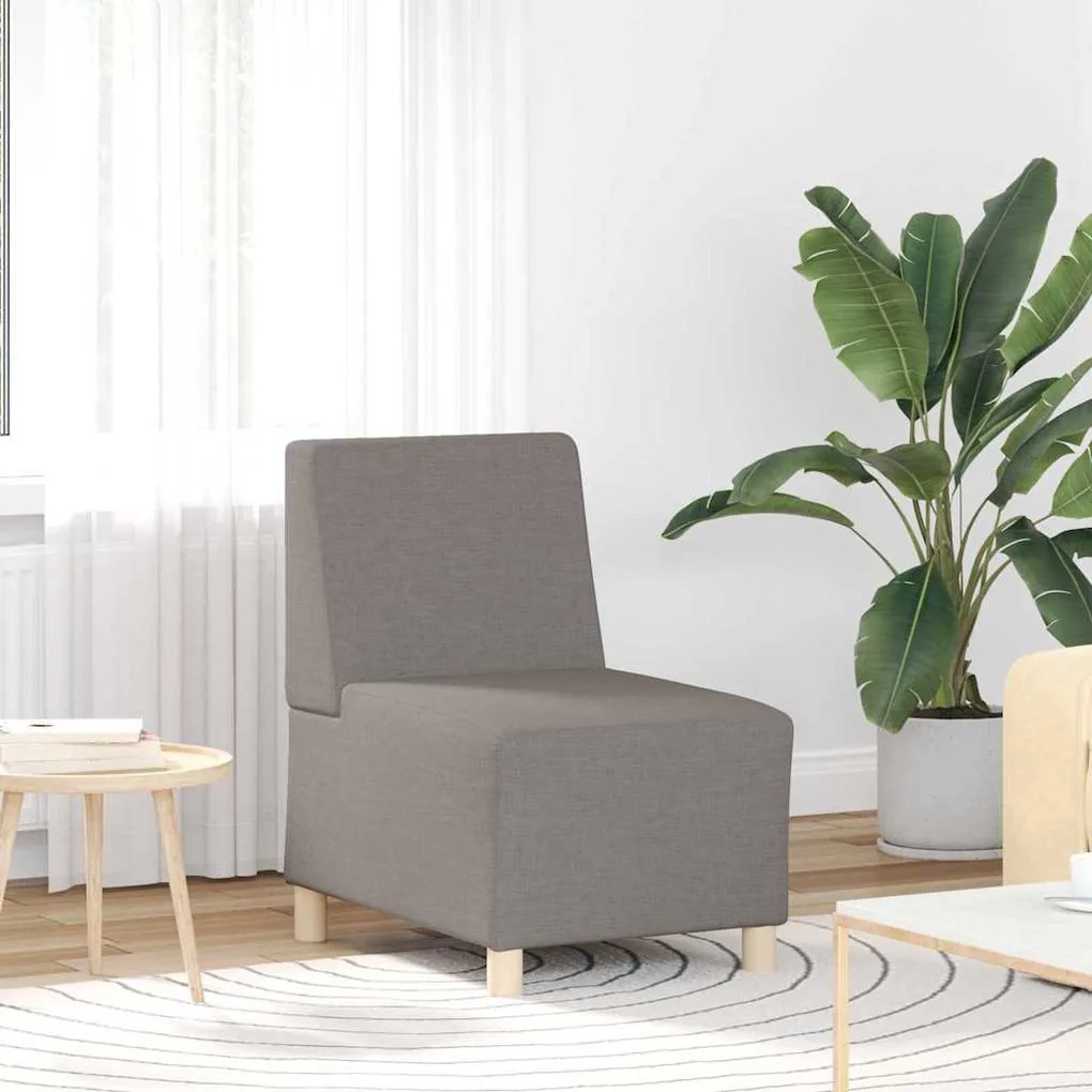 vidaXL Μοναδικός Καναπές χωρίς Χερούλια 2 pcs Taupe 55 x 74 x 82 εκ.