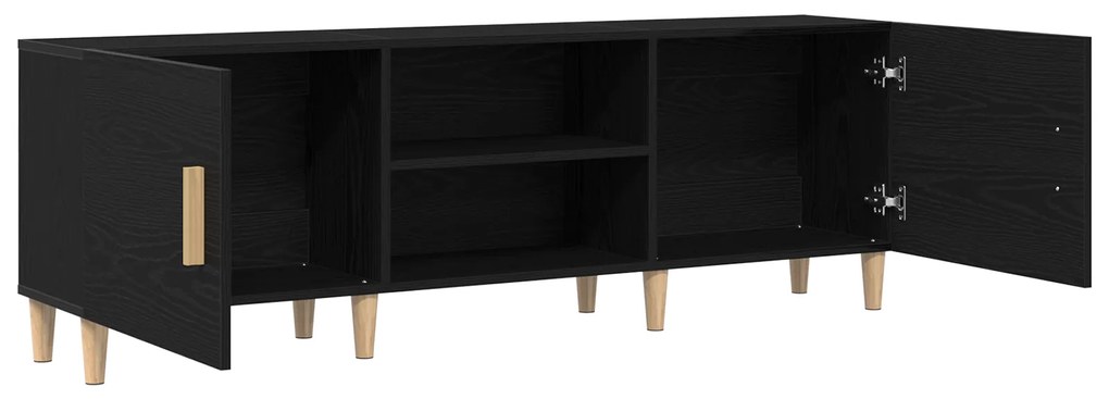 vidaXL Βάση τηλεόρασης - Μαύρη Δρυς, 150x30x50 εκ, Κατασκευασμένο από Επεξεργασμένο Ξύλο