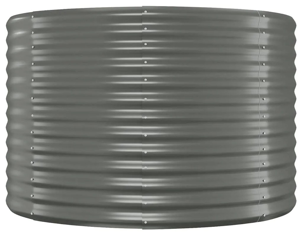 vidaXL Ζαρντινιέρα Γκρι 322x100x68 εκ. Γαλβανισμένος χάλυβας