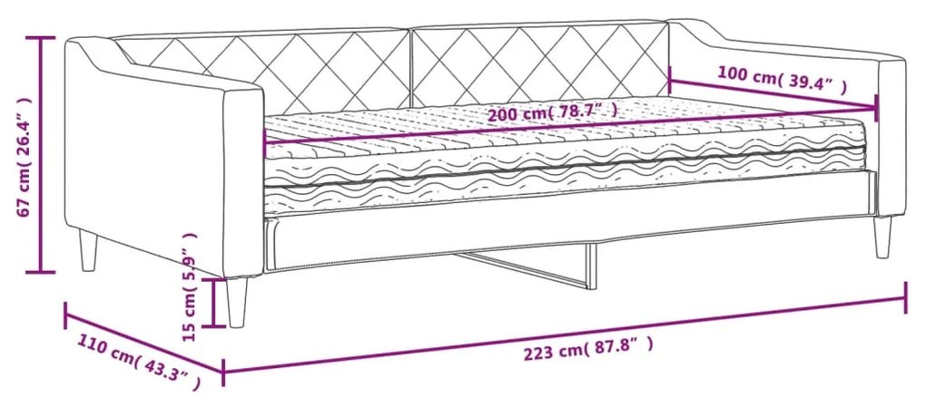 ΚΑΝΑΠΕΣ ΚΡΕΒΑΤΙ ΜΕ ΣΤΡΩΜΑ ΣΚΟΥΡΟ ΓΚΡΙ 100 X 200 ΕΚ. ΥΦΑΣΜΑΤΙΝΟ 3197414