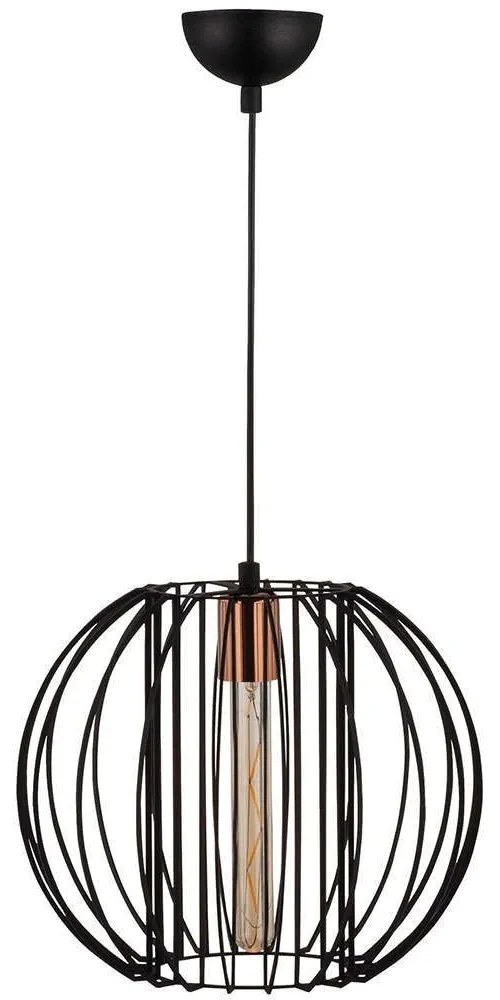 Φωτιστικό Οροφής Fellini 527ABY1776 Φ33x124cm 1xE27 40W Black-Bronze Opviq