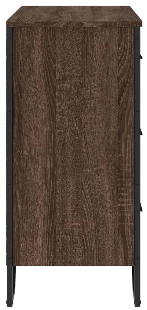 vidaXL Συρταριέρα Καφέ Δρυς 91x35,5x74,5 εκ. από Επεξεργ. Ξύλο