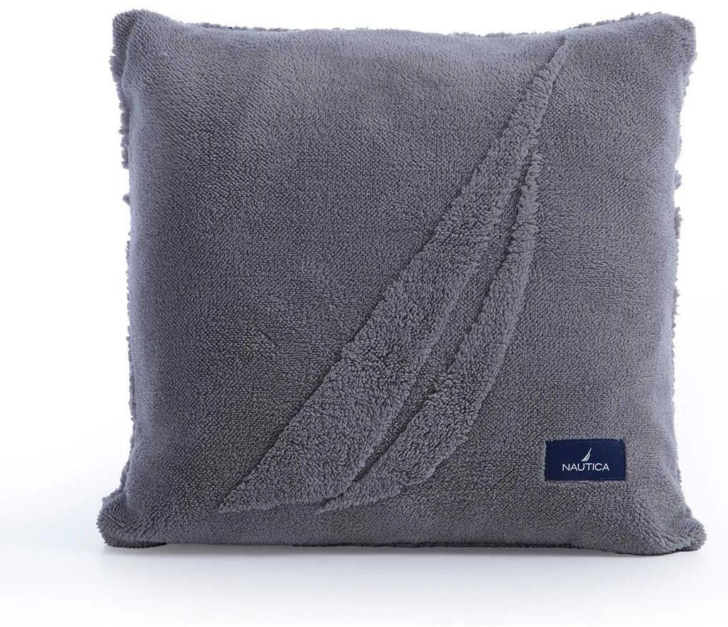 Διακοσμητικό Μαξιλάρι Fleece 2 Όψεων (45x45) Nautica By Nef-Nef Homeware Nau Coast Grey