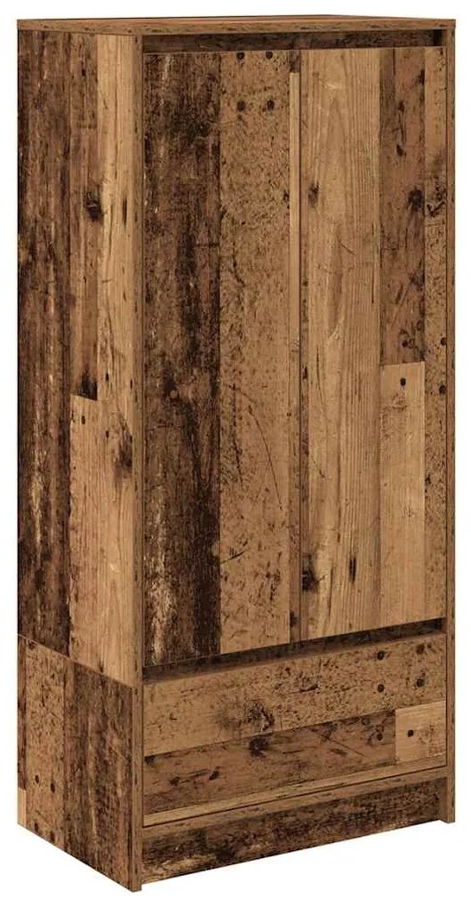 vidaXL Ντουλάπι με συρτάρι 55,5x34x119,5 εκ. Ξύλινο μηχανουργικό ξύλο