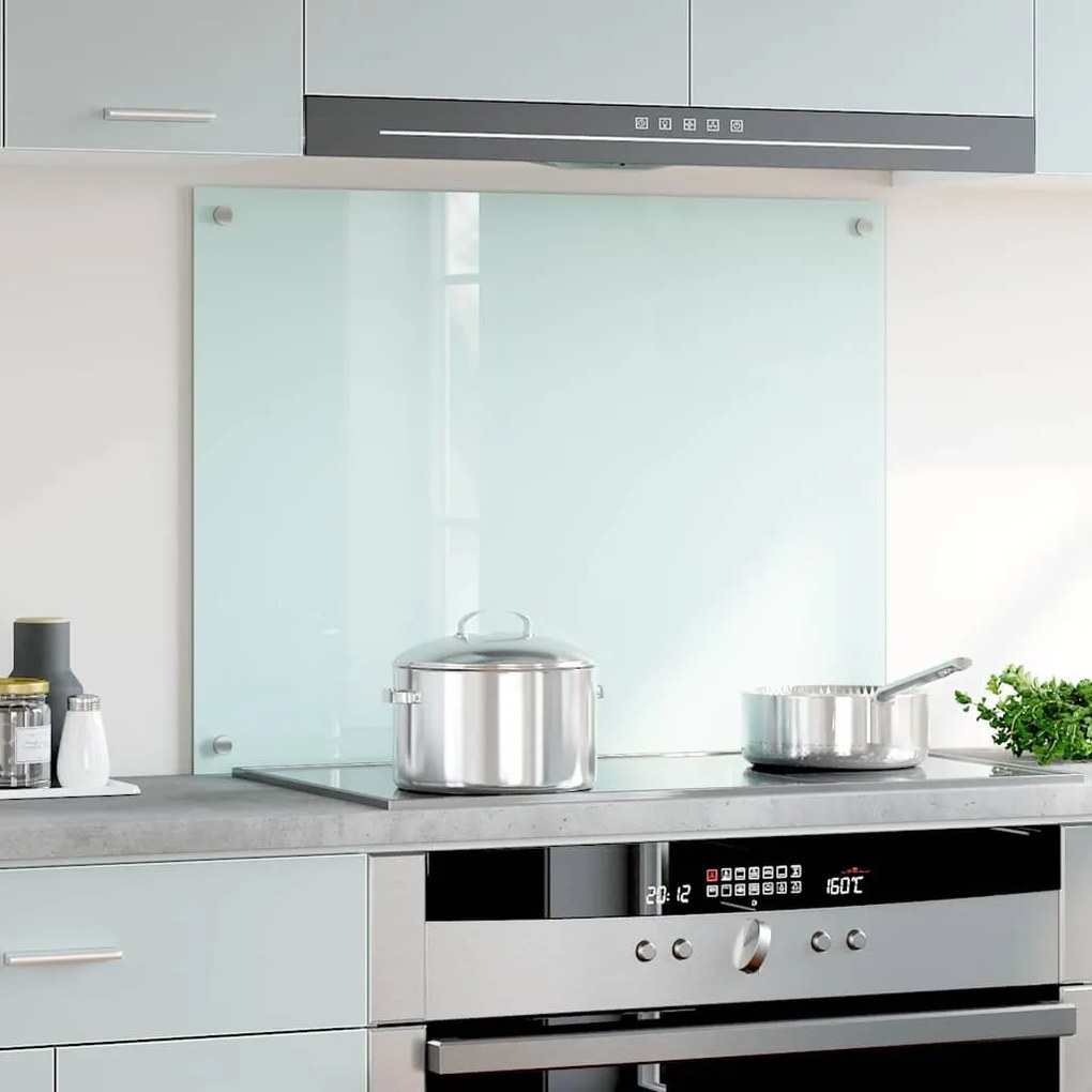 vidaXL Πλάτη Κουζίνας Λευκή 80 x 60 εκ. από Ψημένο Γυαλί