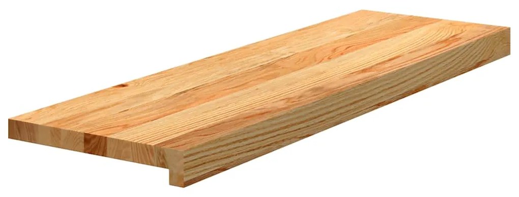 vidaXL Πατάκια Σκάλας 12 τεμ. Ανοιχτό Καφέ 80x25x2 cm Ξύλο Δρυός