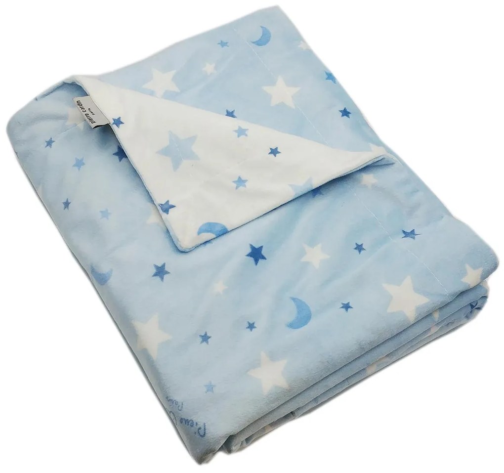 Κουβέρτα Fleece Κούνιας (110x140) Pierre Cardin Moon Blue