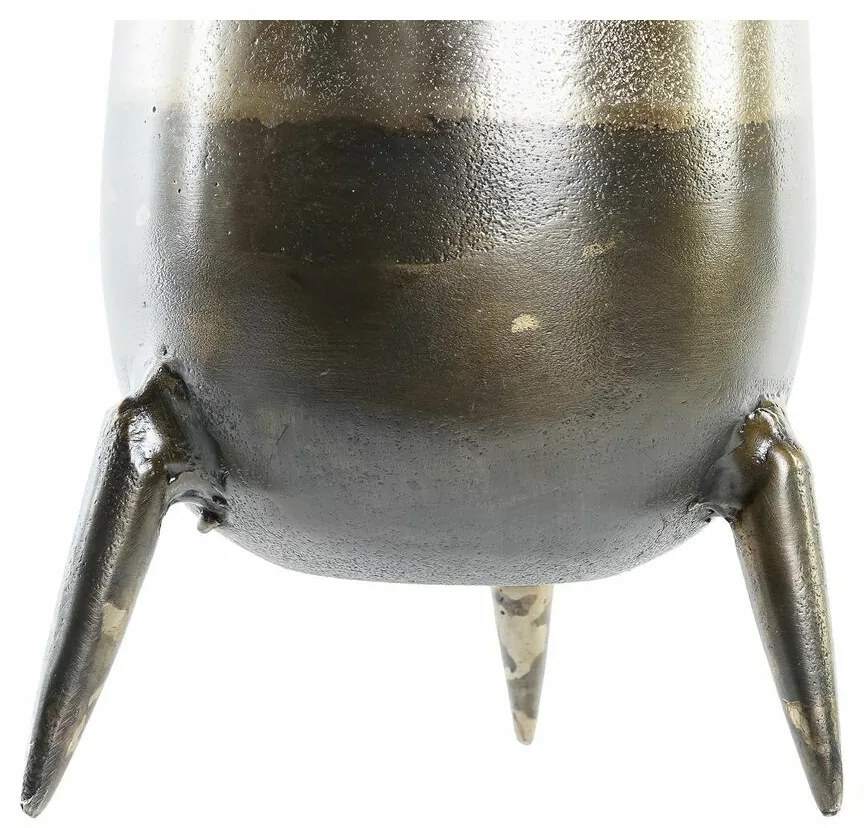 Βάζο DKD Home Decor 15,5 x 15,5 x 26 cm Ασημί Χρυσό Αλουμίνιο Σύγχρονη (x2)