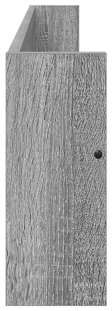 vidaXL Ράφι Περιοδικών με ράφι 2 pcs Γκρίζο Σονομα 100 x 12 x 30 εκ