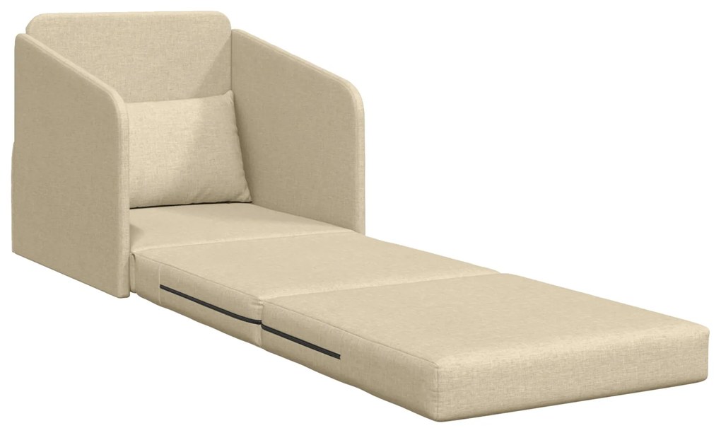 vidaXL Καναπές-κρεβάτι 2 σε 1 Κρεμ 65x80x83 cm Ύφασμα