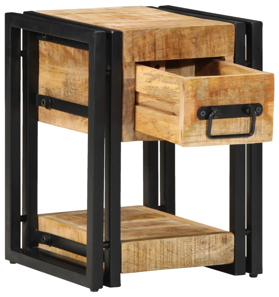 vidaXL Νυχτερινό Τραπέζι 40x40x40 εκ. Μασίφ Ξύλο Μάνγκο