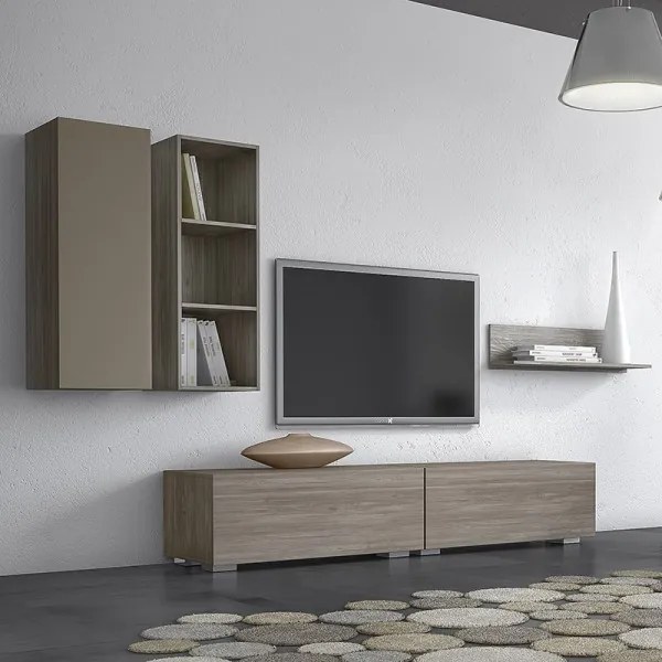 Intrahome Σύνθεση σαλονιού "SMART 4D" σε χρώμα σταχτί-λευκό Intrahomesa-00652667