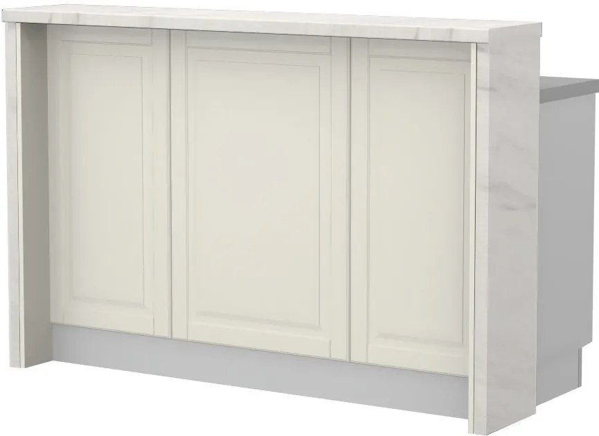 Πάγκος νησίδας Toscana-Μήκος: 150 εκ.-White Marble