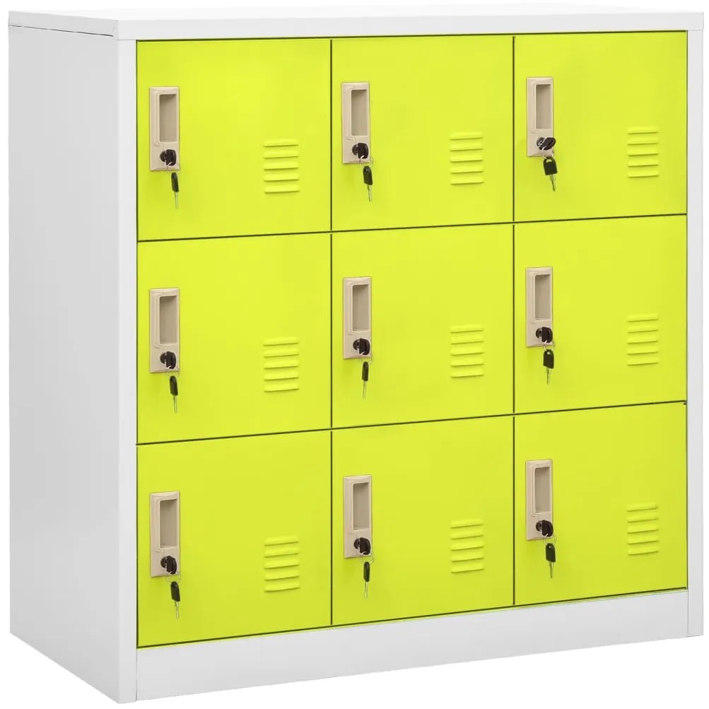 vidaXL Φοριαμοί 5 τεμ. Ανοιχτό Γκρι/Πράσινο 90x45x92,5 εκ. Ατσάλινοι