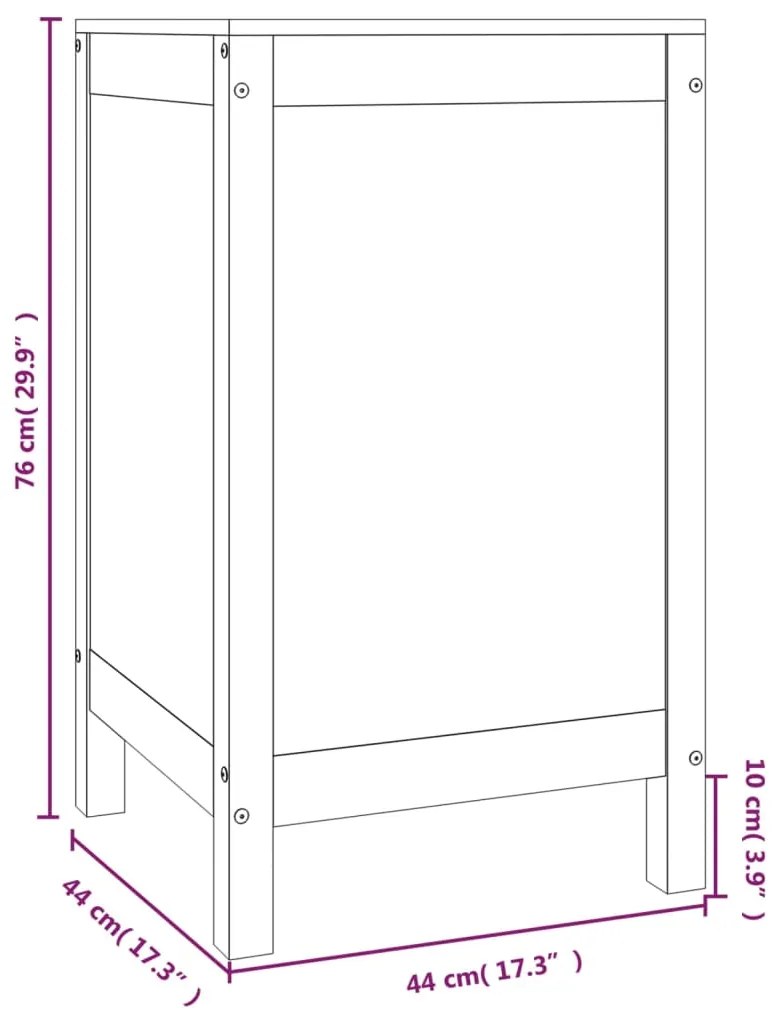 ΚΑΛΑΘΙ ΡΟΥΧΩΝ ΜΑΥΡΟ 44X44X76 ΕΚ ΑΠΟ ΜΑΣΙΦ ΞΥΛΟ ΠΕΥΚΟΥ 823578