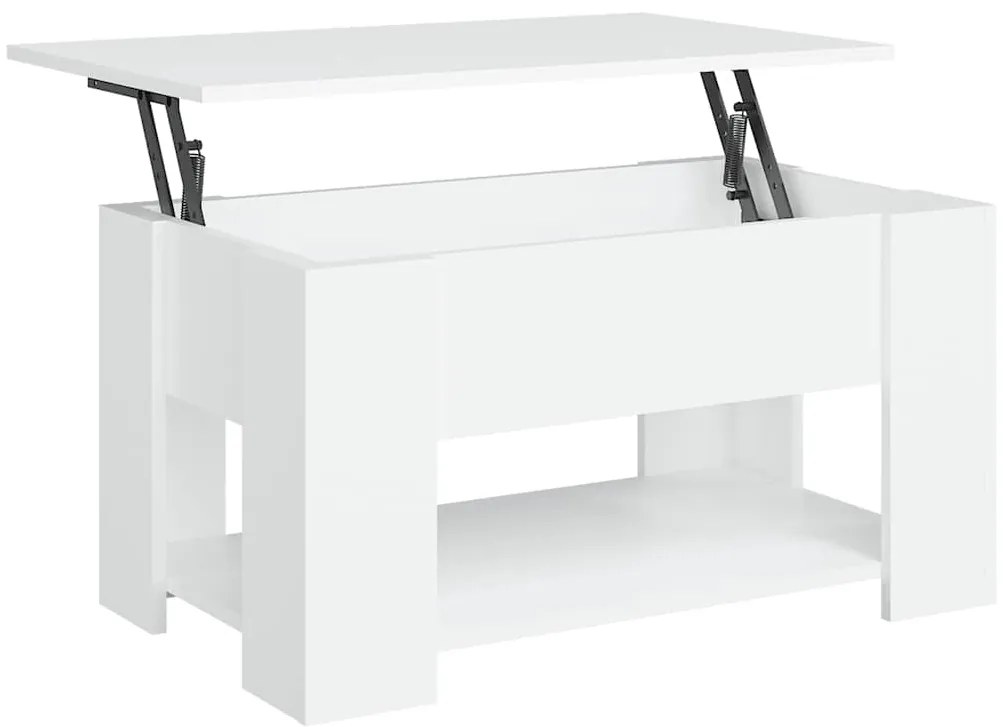 vidaXL Τραπεζάκι Σαλονιού Λευκό 79 x 49 x 41 εκ. Επεξεργασμένο Ξύλο