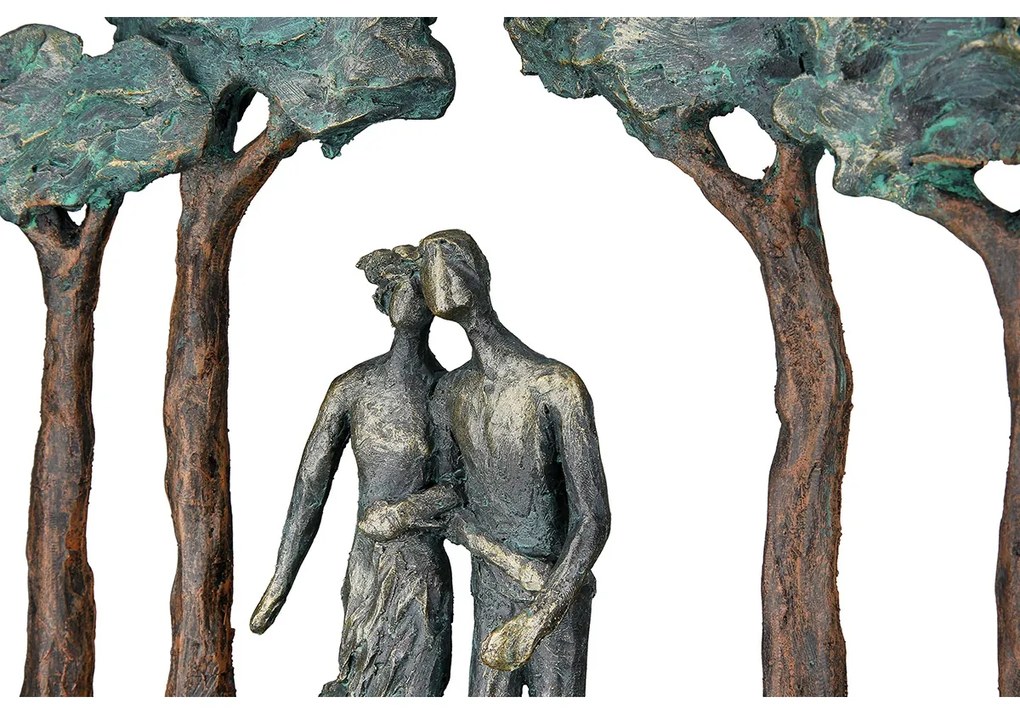 ΓΛΥΠΤΟ 'UNDER TREES' ΖΕΥΓΑΡΙ ΜΟΤΙΒΟ ΠΟΛΥΡΕΖΙΝΗ ΜΠΡΟΝΖΕ 7X29X30CM