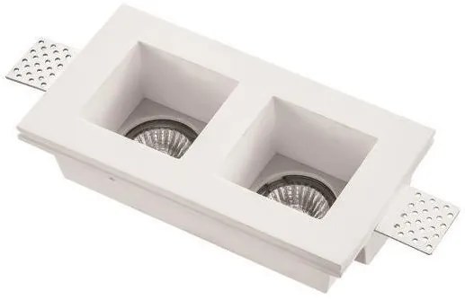 Φωτιστικό Σποτ Γύψινο Διπλό 6W GU10 Λευκό 147-53203 Eurolamp-147-53203-Λευκό 147-53203