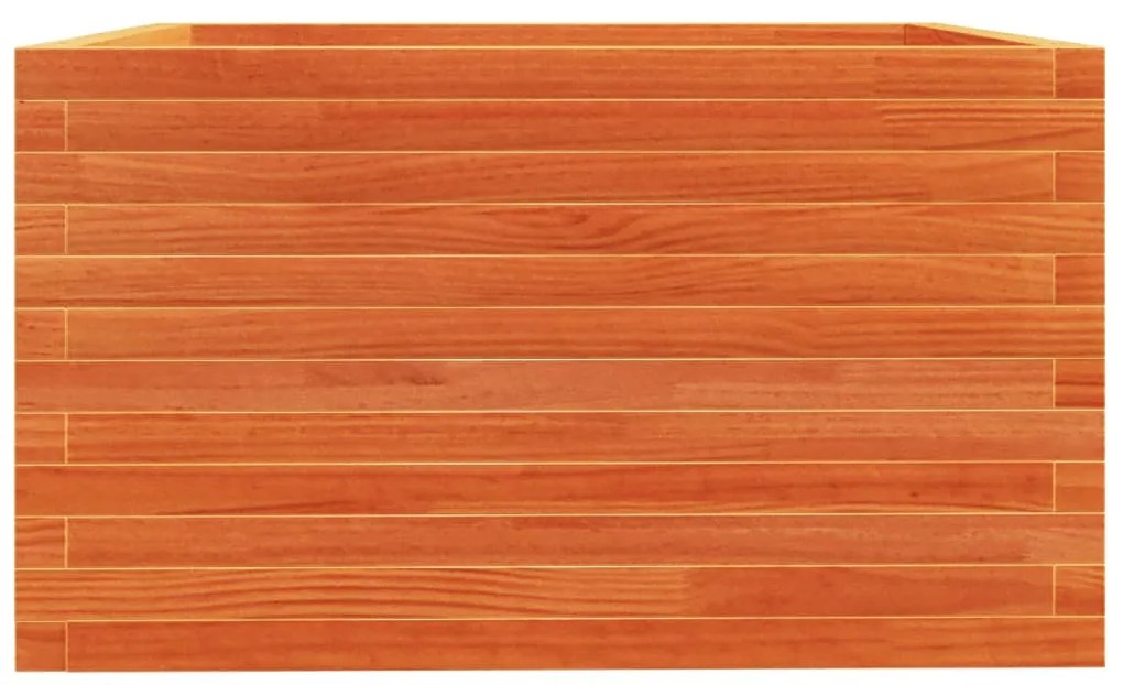 vidaXL Ζαρντινιέρα Καφέ Κεριού 80x80x49,5 εκ. από Μασίφ Ξύλο Πεύκου