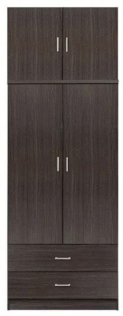 Ντουλάπα Δίφυλλη Zebrano 80Χ42Χ241εκ. HM11222.01 Δίφυλλη Μελαμίνη