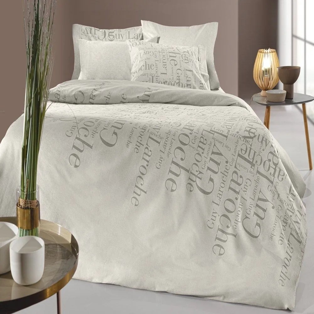 Σεντόνια Paris Με Λάστιχο (Σετ 3τμχ) Natural Guy Laroche Μονό 100x232cm 100% Cotton Percale