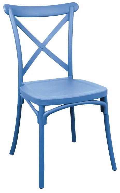 Καρέκλα Crossie  pp σε απόχρωση μπλε 38x46.5x82εκ