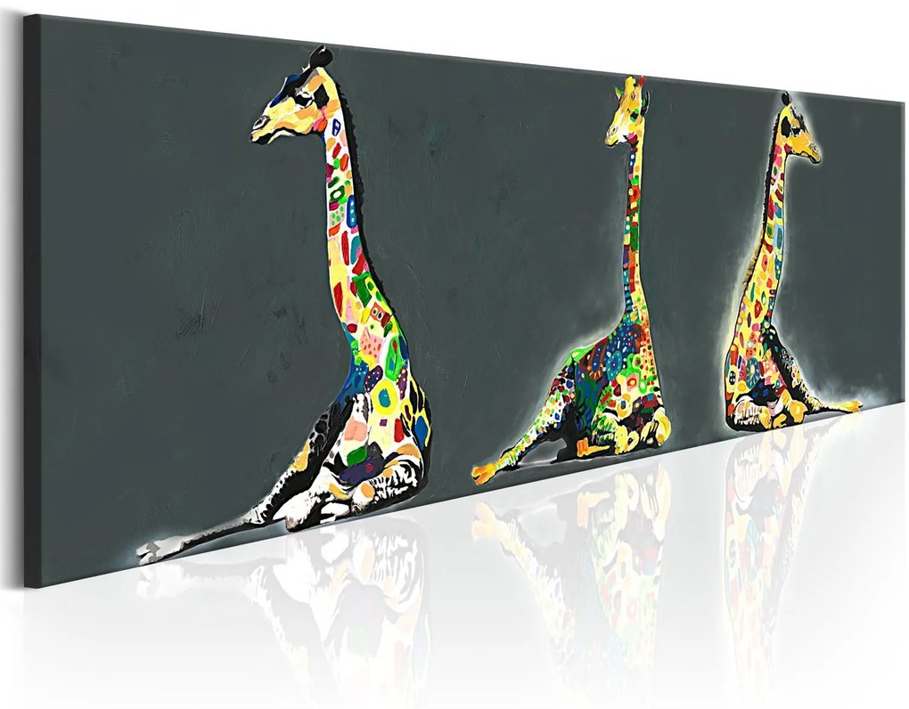 Πίνακας - Colourful Giraffes 120x40