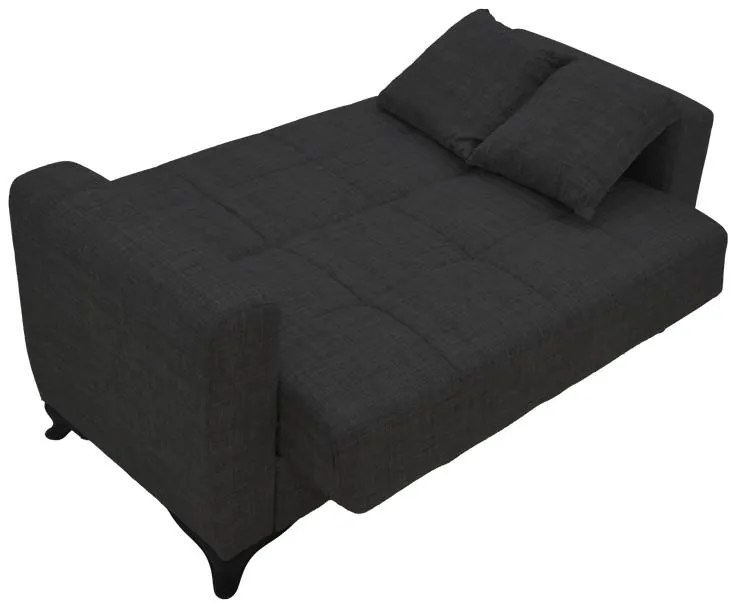 Καναπές - Kρεβάτι Modestο με Αποθηκευτικό χώρο 2θέσιος Ύφασμα Μαύρο 155x85x80 εκ. 155x85x80 εκ.