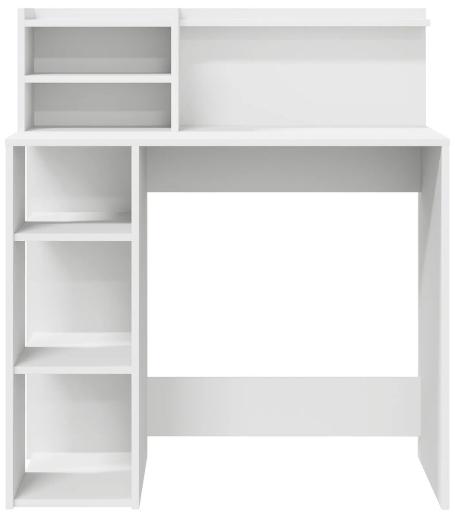 vidaXL Γραφείο με Αποθήκευση Λευκό 90x48x101.5 εκ Επεξεργασμένο Ξύλο