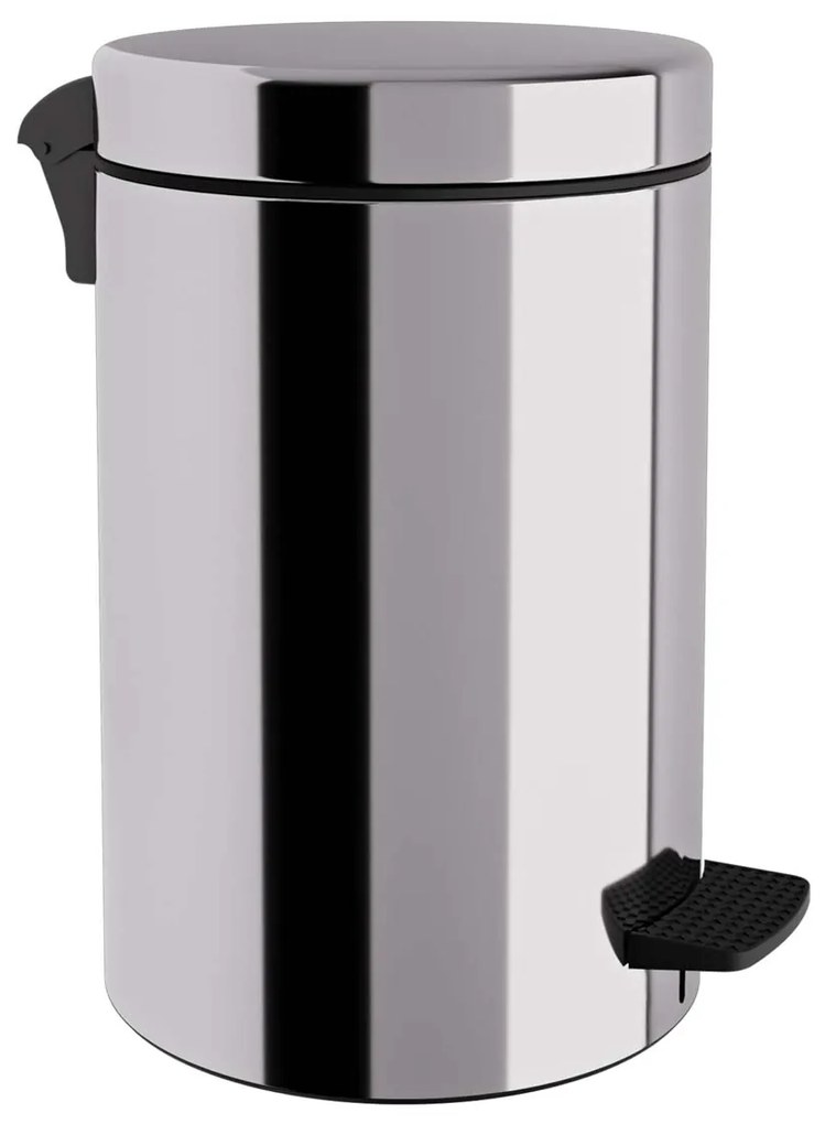 Κάδος Απορριμμάτων Μπάνιου (Φ25x40) Pam &amp; Co 12lt 12-300-001 Inox