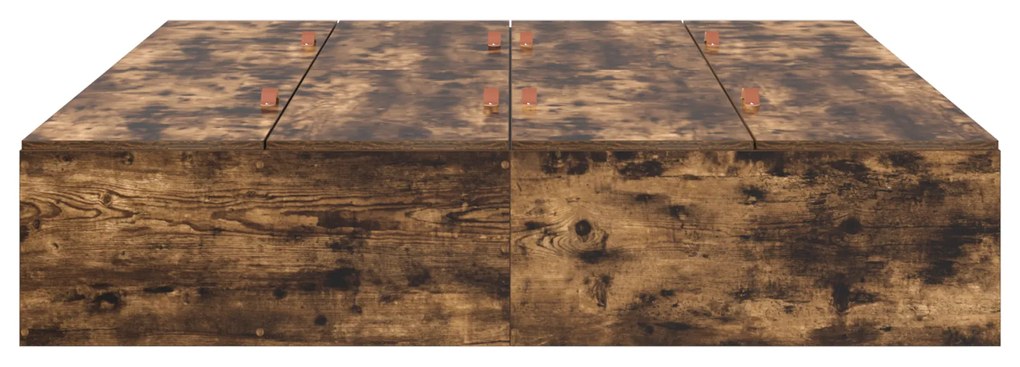 vidaXL Κρεβάτι Αποθήκευσης Καπνιστής Δρυς 160x200 εκ.