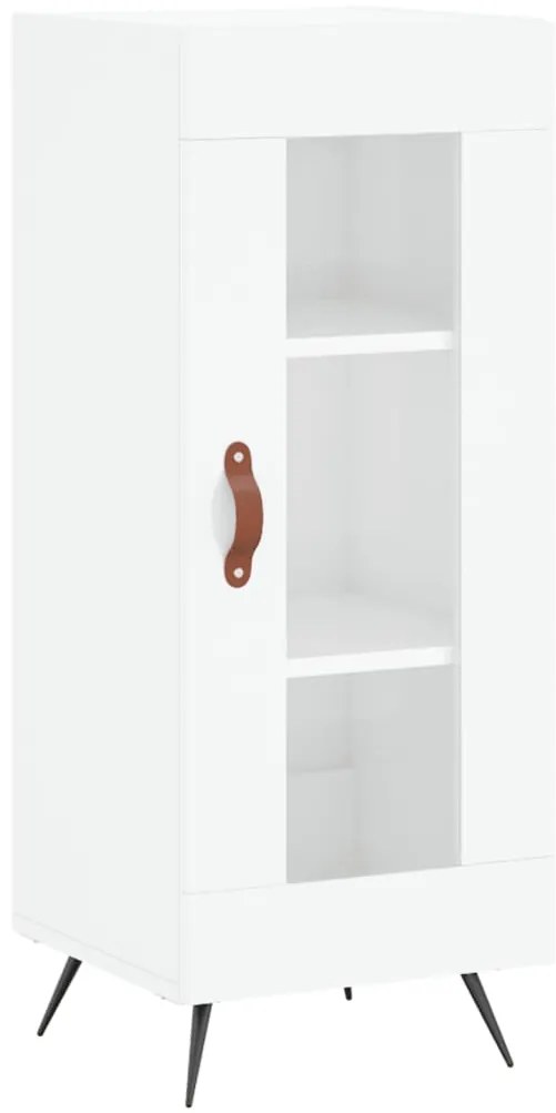 vidaXL Ντουλάπι Γυαλιστερό Λευκό 34,5x34x90 εκ. Επεξεργασμένο Ξύλο