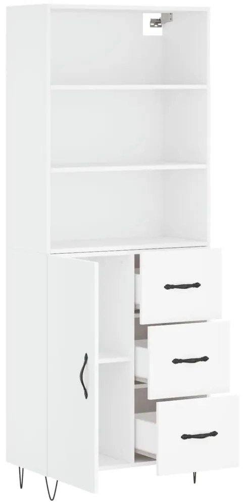 vidaXL Ντουλάπι Λευκό 69,5x34x180 εκ. από Επεξεργασμένο Ξύλο