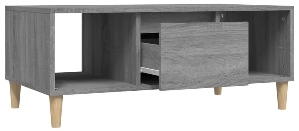 vidaXL Τραπεζάκι Σαλονιού Γκρι Sonoma 90x50x36,5εκ. Επεξεργασμένο Ξύλο