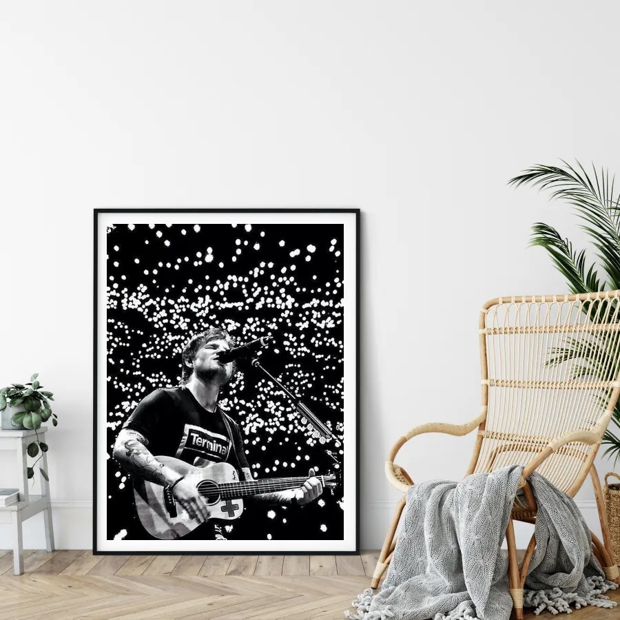 Πόστερ &amp; Κάδρο Ed Sheeran PRT039 30x40cm Μαύρο Ξύλινο Κάδρο (με πόστερ)