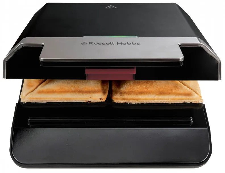 Τοστιέρα σάντουιτς Russell Hobbs Creations 26800-56, 750W, 4 φέτες, Αντικολλητικές πλάκες, Γρήγορη θέρμανση, Ενδείξεις, Μαύρο/inox