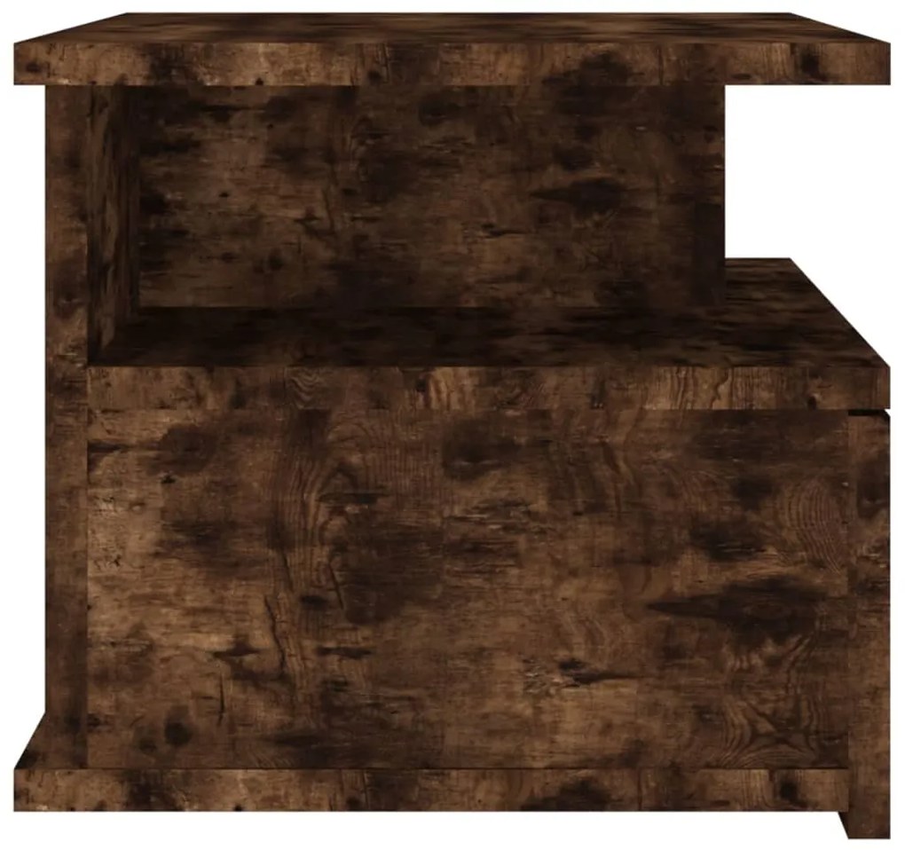 vidaXL Κομοδίνα Κρεμαστά 2 τεμ. Καπνιστή δρυς 40x31x27εκ Επεξεργ. Ξύλο