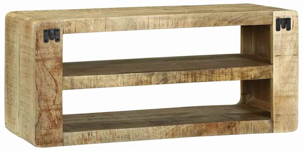 vidaXL Ντουλάπι TV με ράφι Καφέ 80 x 32 x 36 εκ. Μασίφ ξύλο μάνγκο