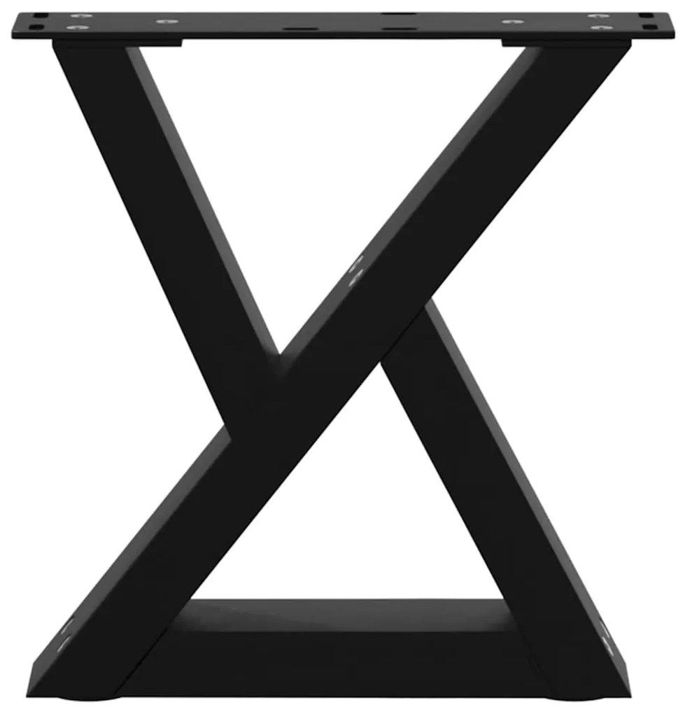 vidaXL Πόδια Τραπεζιού Σαλονιού 2 τεμ. Μαύρο 40x(30-31,3) εκ. Ατσάλι