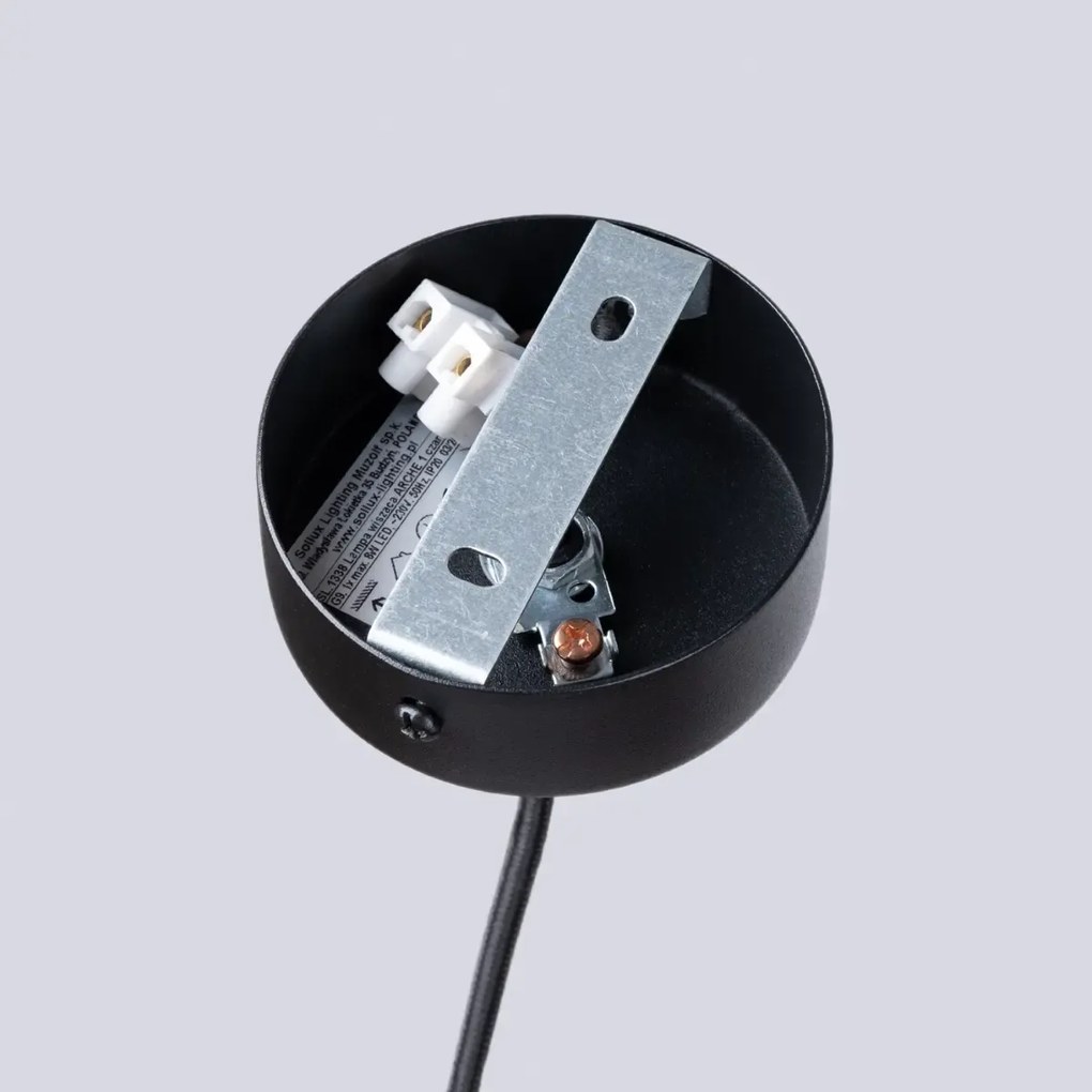 Κρεμαστό φωτιστικό ARCHE 1 μαύρο ατσάλι/1xmax 8W LED
