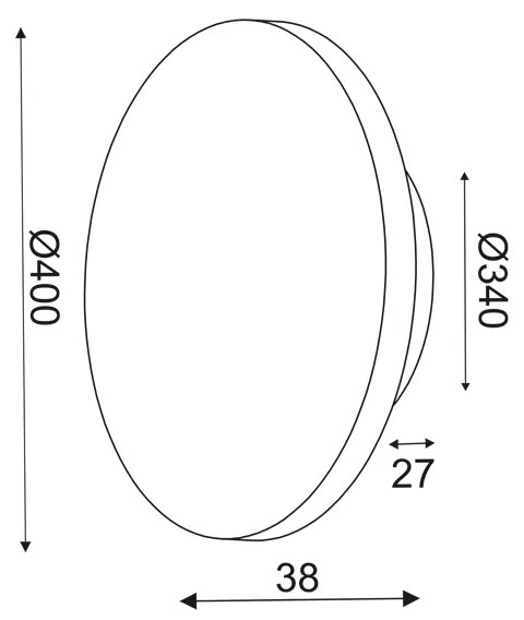 ΕΠΙΤΟΙΧΟ ΦΩΤΙΣΤΙΚΟ LED 24W 3000Κ 1920LM ΣΚ.ΚΑΦΕ ΔΕΡΜΑ MDF ΚΥΚΛΟΣ Φ40ΧΗ3,6CM ECLIPSE - 21W - 50W - ZM1724LEDWDL