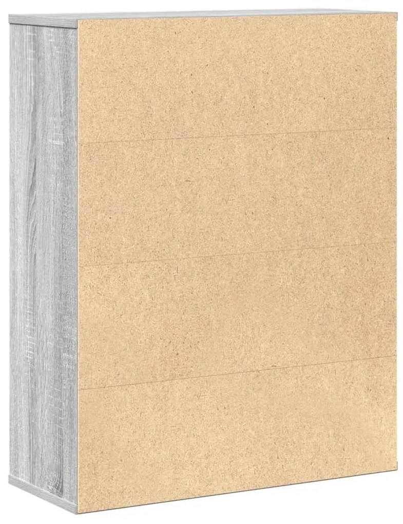Βιβλιοθήκη Γκρι Sonoma 60x24x76,5 εκ. από Επεξεργασμένο Ξύλο - Γκρι