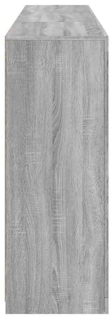 vidaXL Μπουφές με Φώτα LED Γκρι Sonoma 181,5 x 37 x 100 εκ.