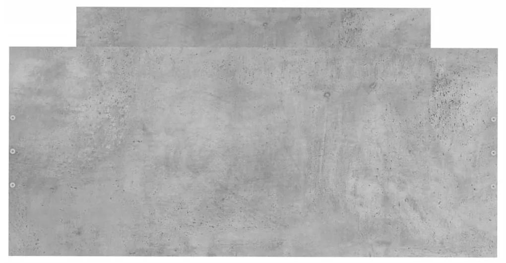 vidaXL Πλαίσιο Κρεβατιού Γκρι Σκυροδέματος 90 x 190 εκ. Επεξεργ. Ξύλο