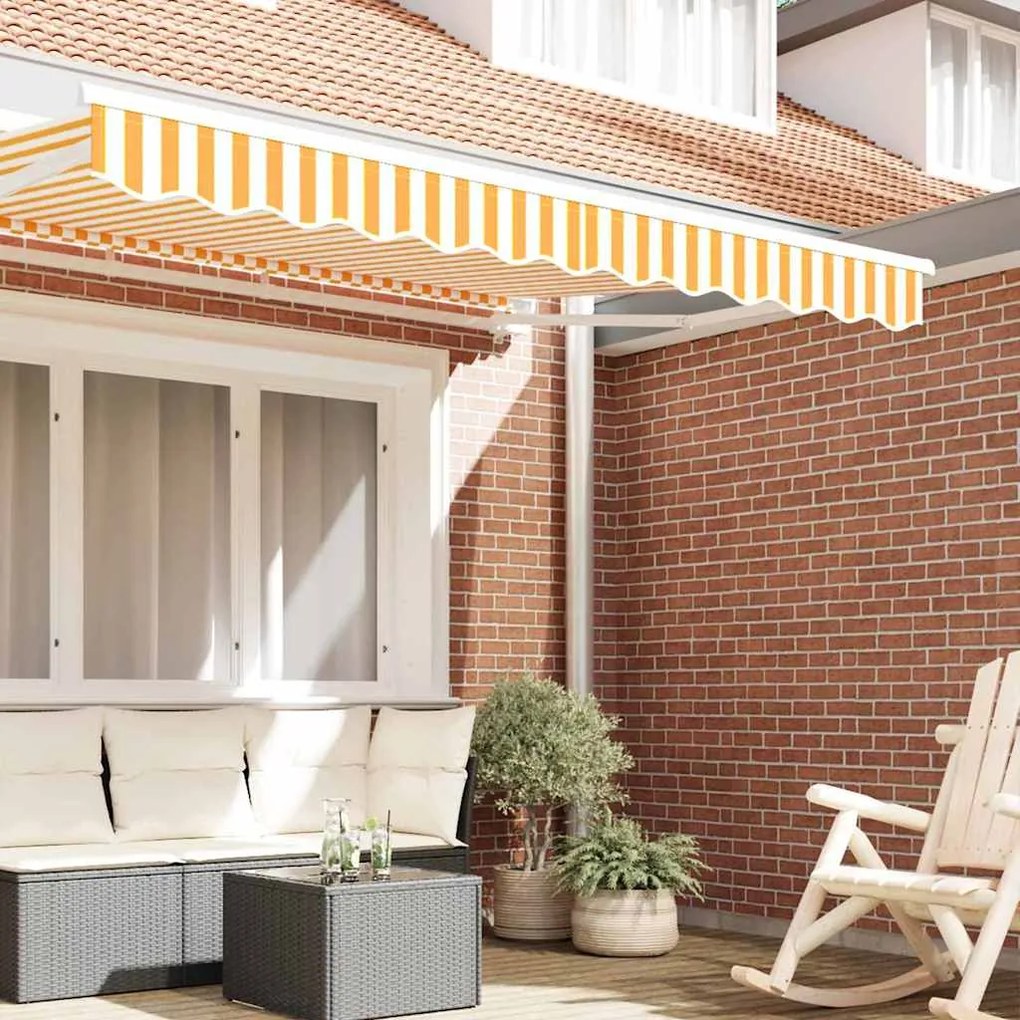 vidaXL Σκίαστρο Valance για πλαίσιο 2,5 μ, κίτρινο και λευκό, 2,3x0,2 μ.
