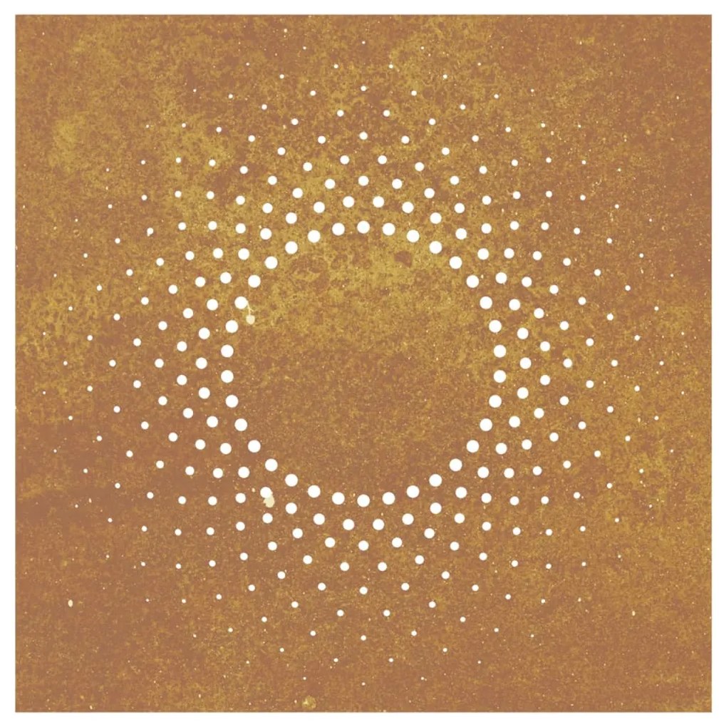 vidaXL Διακοσμητικό Κήπου Επιτοίχιο Σχ. Ήλιος 55x55 εκ. Ατσάλι Corten