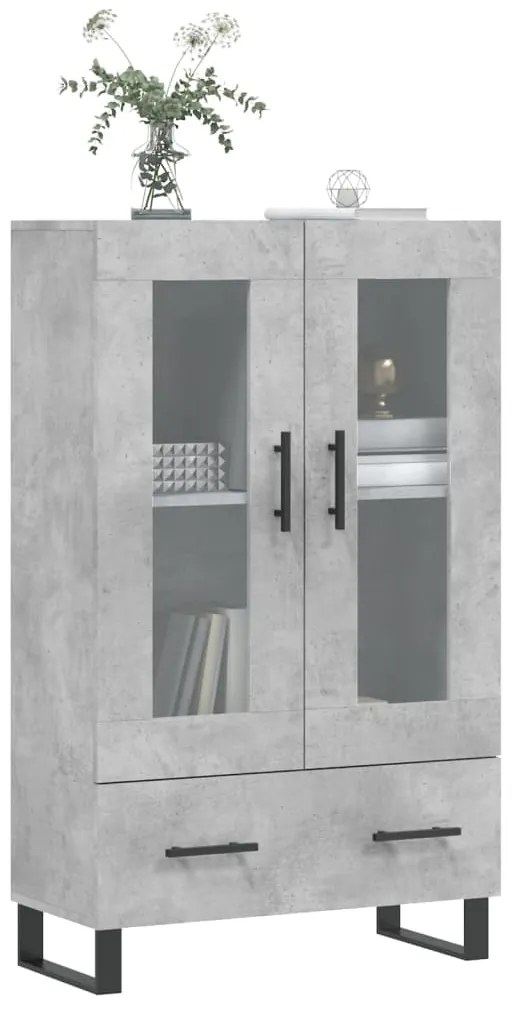 vidaXL Ντουλάπα Γκρι Σκυροδέματος 69,5 x 31 x 115 εκ. Επεξεργ. Ξύλο
