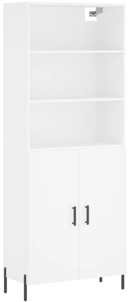 vidaXL Ντουλάπι Λευκό 69,5x34x180 εκ. από Επεξεργασμένο Ξύλο