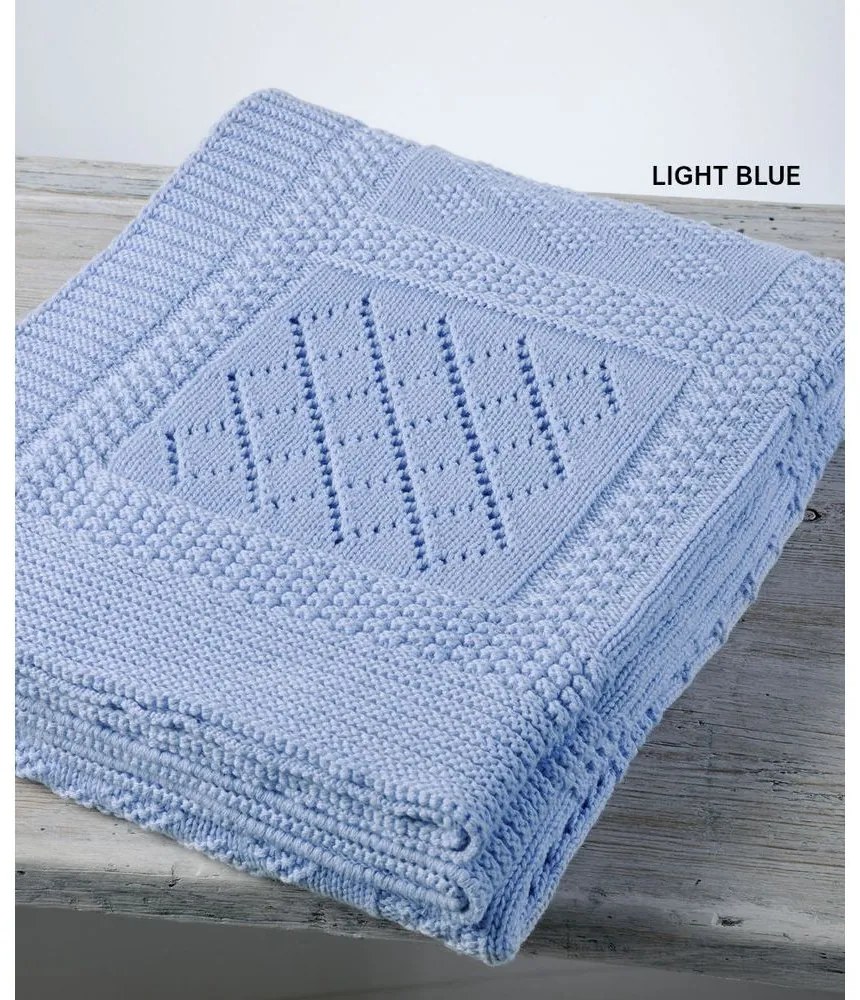 Κουβέρτα Βρεφική DT07 Light Blue Down Town Κούνιας 90x120cm 100% Cotton